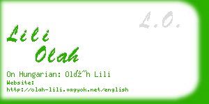 lili olah business card